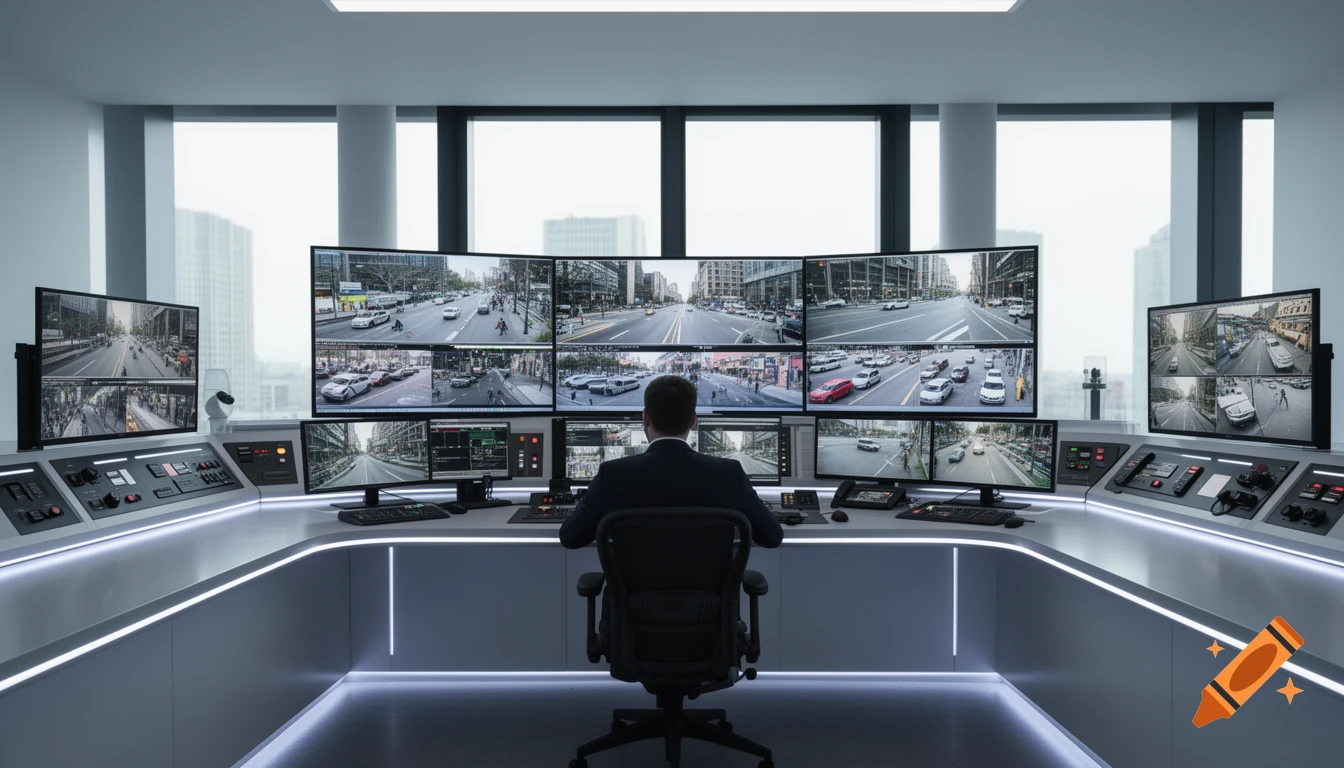 חדר בקרה ומוניטורינג מצלמות אבטחה דאחואה Dahua